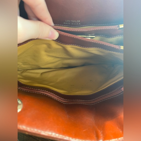 Vintage Brown Leather Lou Taylor Purse - Picture 6 of 8